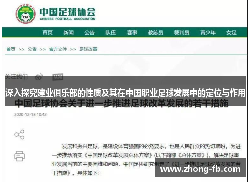 深入探究建业俱乐部的性质及其在中国职业足球发展中的定位与作用